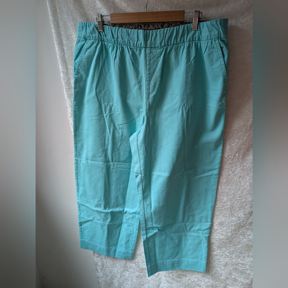 Appleseeds Baby Blue Wide Leg Elastic Band Trouser Capri